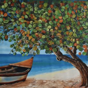 Playa Caleta I painting