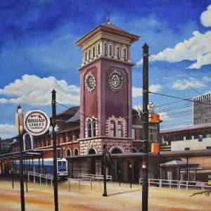 Vieja estación del tren Newark painting